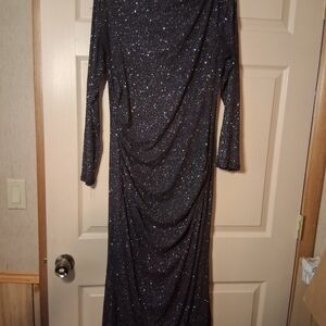 Candalite Sparkling Black Long Sleeve Dress